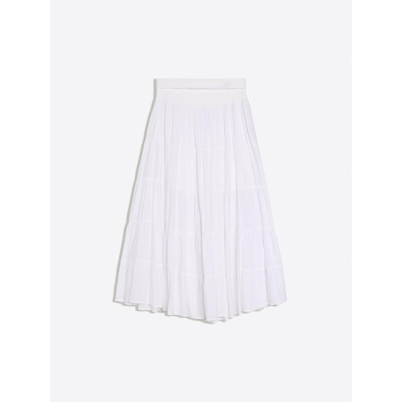 Bershka Sukně přírodní bílá