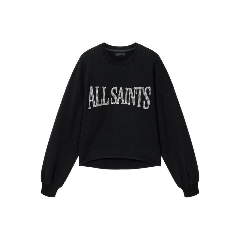 AllSaints Mikina DASH LILA černá / bílá