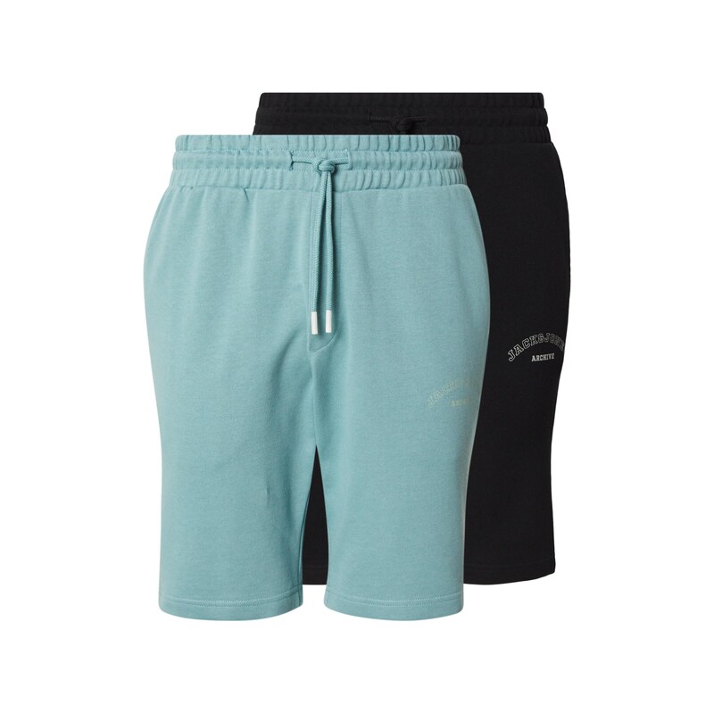 JACK & JONES Kalhoty JPSTGORDON pastelově zelená / černá