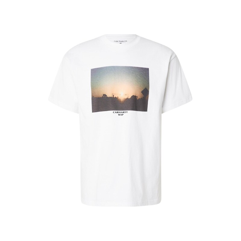 Carhartt WIP Tričko 'Warm Views' azurová / jasně oranžová / černá / bílá