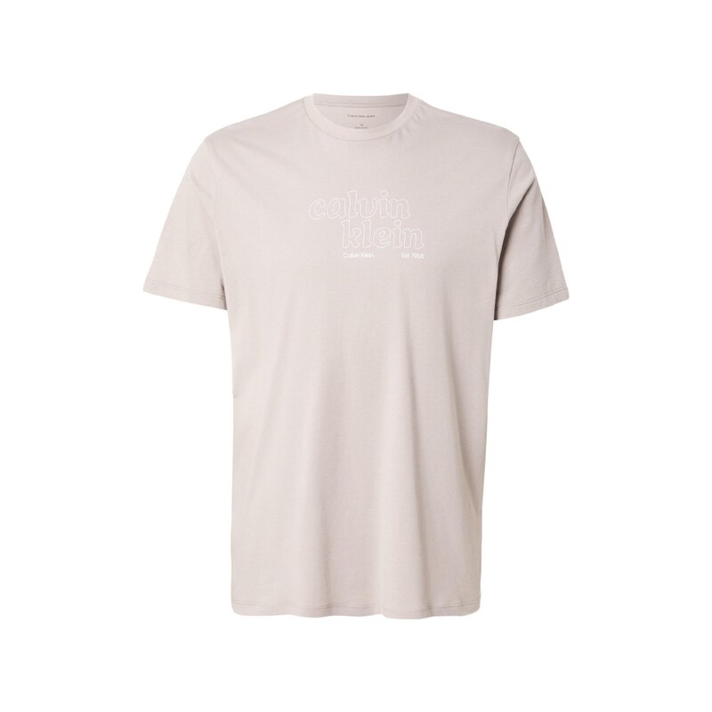 Calvin Klein Jeans Tričko Logo Graphic režná / bílá