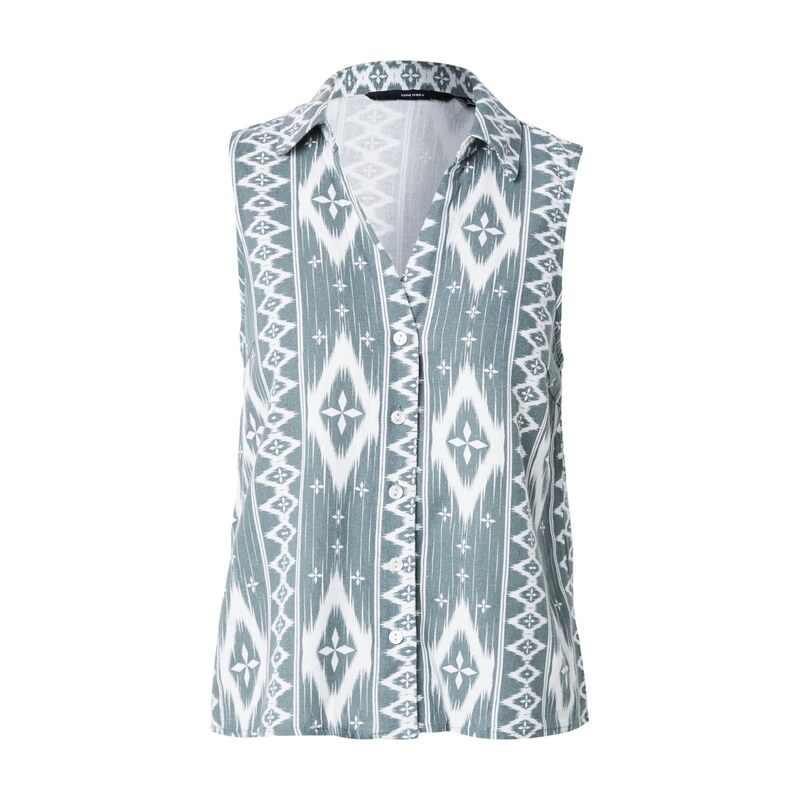 VERO MODA Halenka VMMYMILO pastelově zelená / bílá