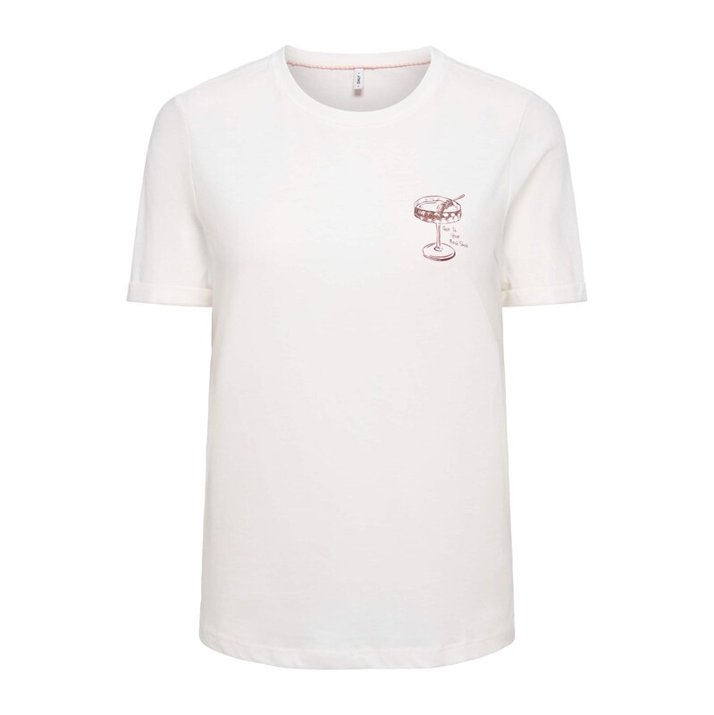 ONLY Tričko ONLKITA bronzová / offwhite
