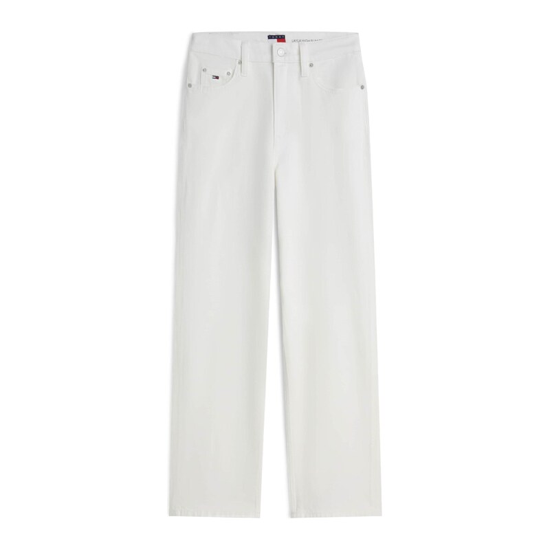 Tommy Jeans Džíny High Rise Slim Straight White bílá