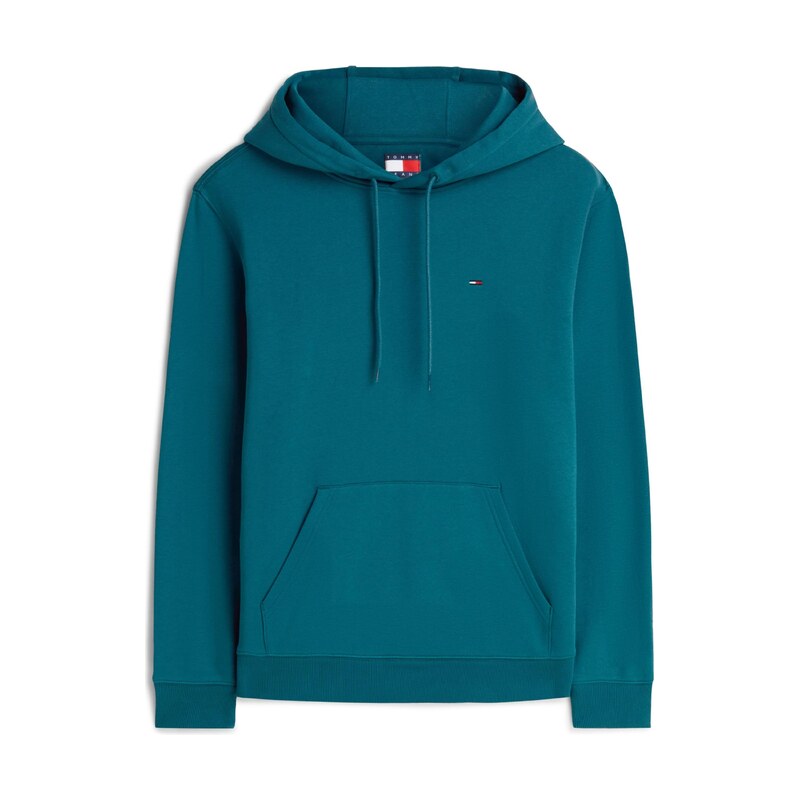 Tommy Jeans Mikina Classic Brushed petrolejová