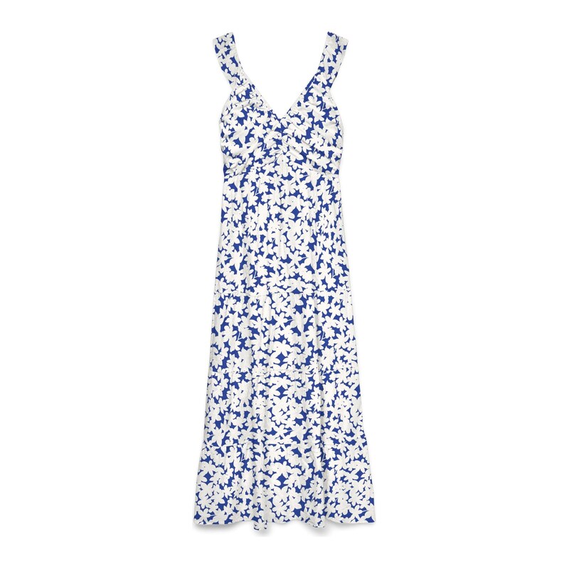 VERO MODA Šaty VMDICTHE azurová / bílá