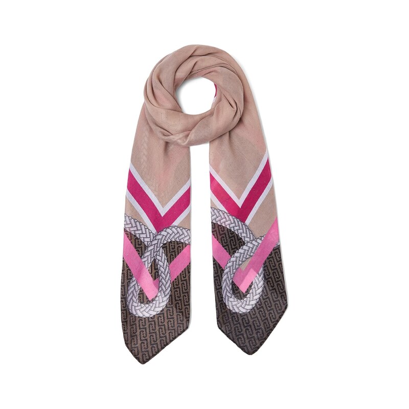 Liu Jo Šátek béžová / tmavě šedá / pink 115421491