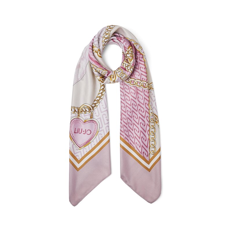 Liu Jo Oversize šátek zlatá / pink / offwhite