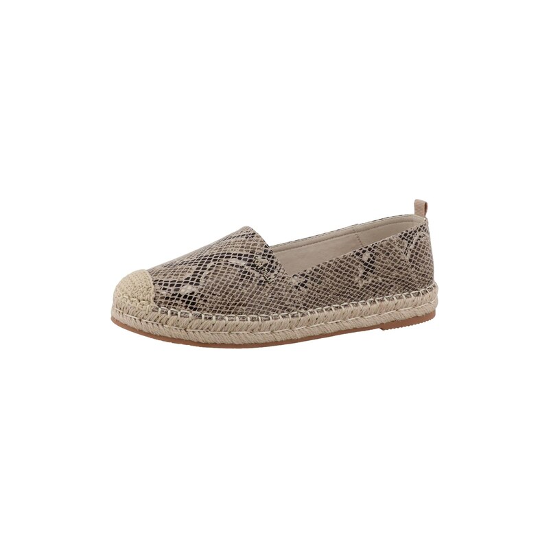 TOM TAILOR Espadrilky béžová / světle hnědá / černá
