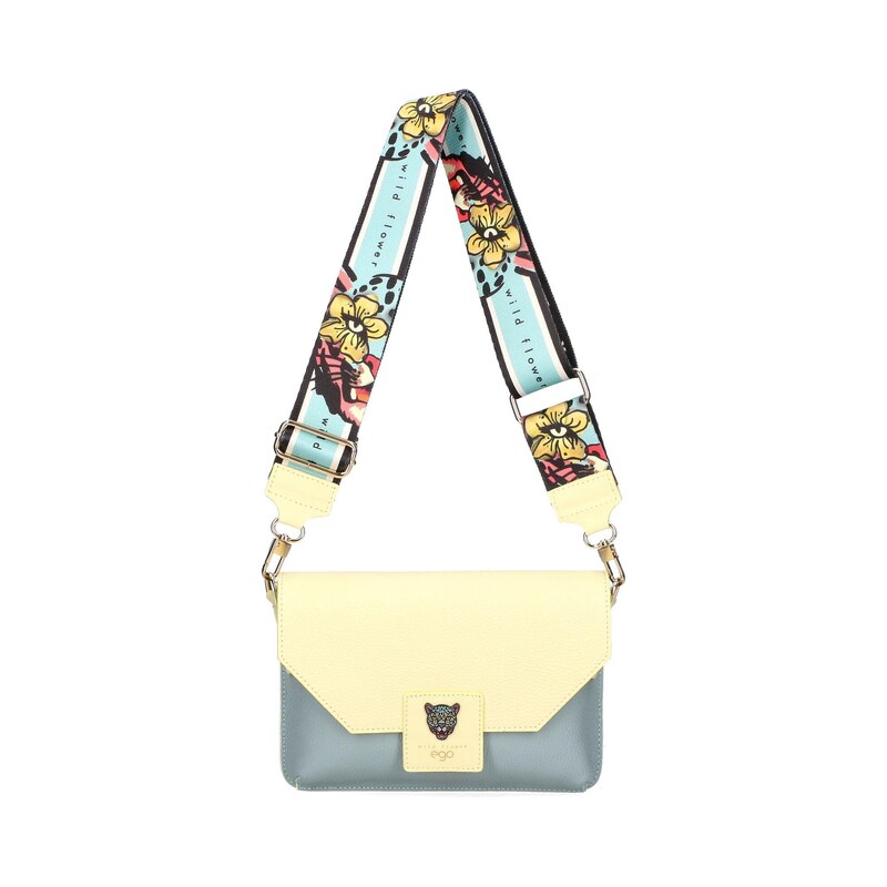 Kožená crossbody kabelka EGO ES0312WF modrá