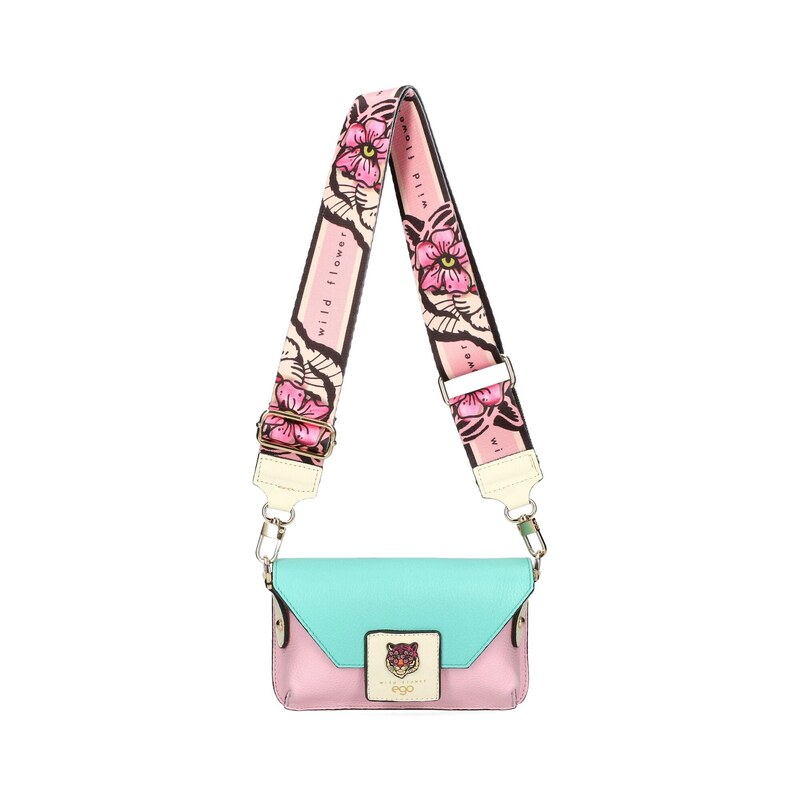Kožená crossbody kabelka EGO ES0311WF tyrkysová
