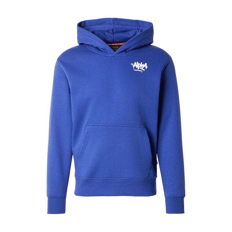 ALPHA INDUSTRIES Mikina modrá / bílá