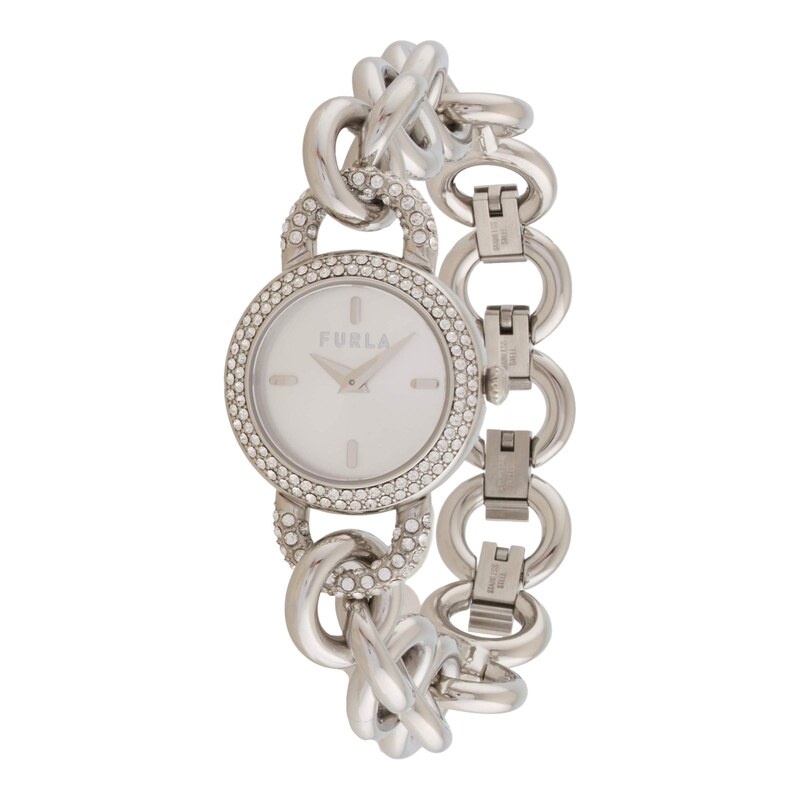 FURLA Analogové hodinky Meridiana stříbrná / bílá 115421962