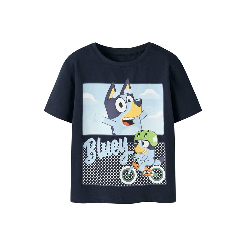 NAME IT Tričko NMMMALIH BLUEY námořnická modř / světlemodrá /