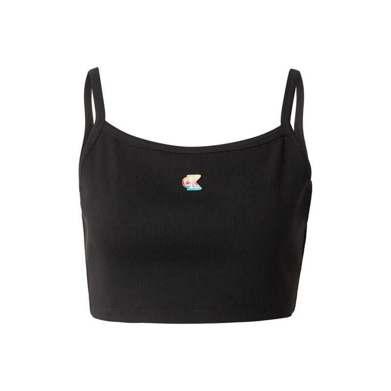 Calvin Klein Jeans Top Pride Logo Cropped Cami černá