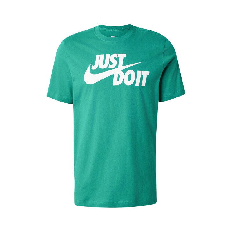 Nike Sportswear Tričko Swoosh smaragdová / bílá