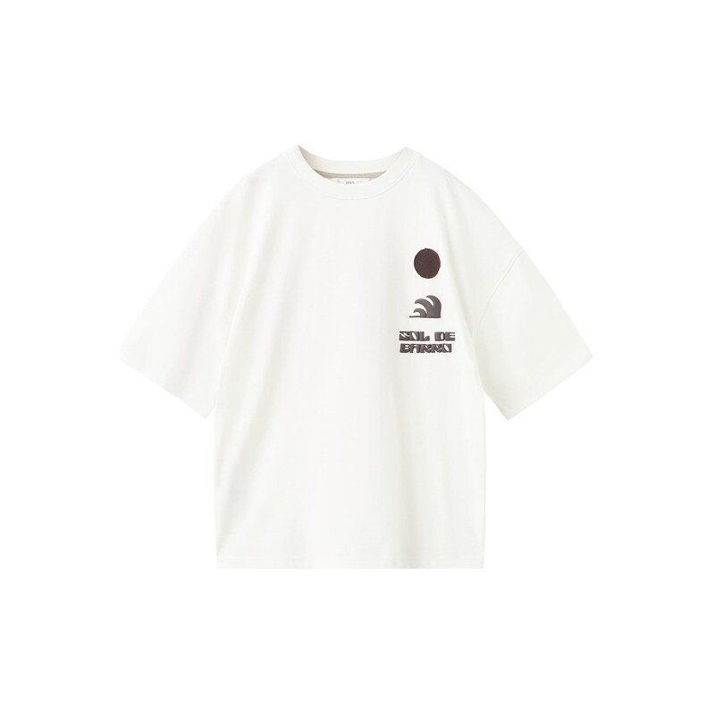 MANGO KIDS Tričko BARRO tmavě hnědá / humrová / oranžově červená