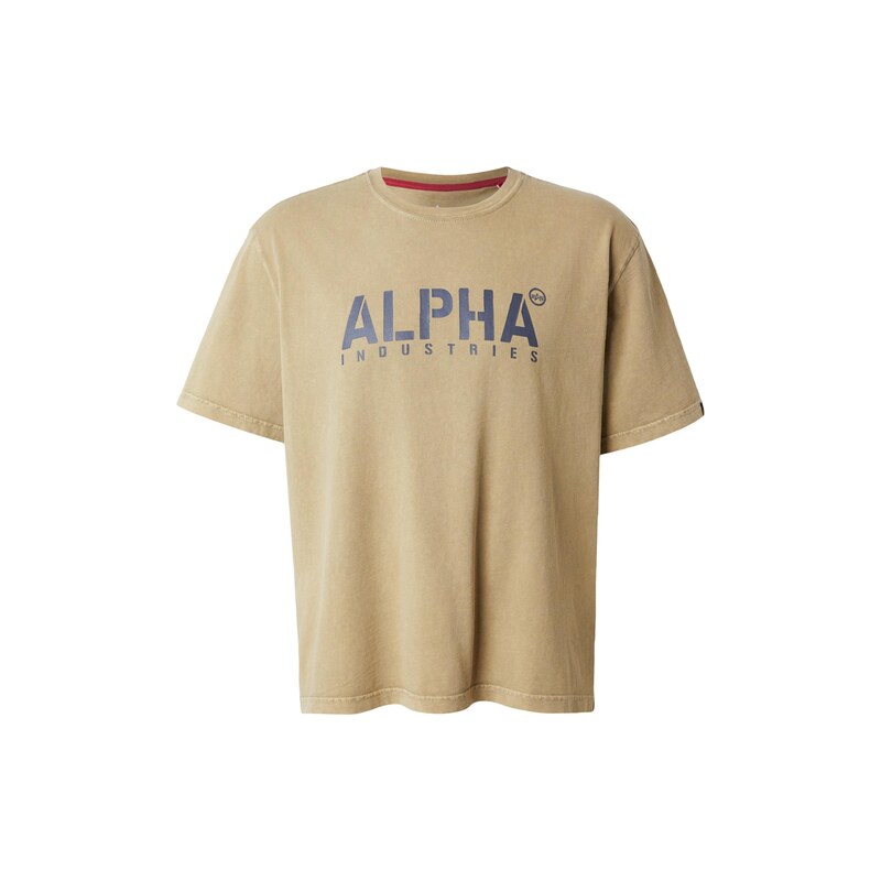 ALPHA INDUSTRIES Tričko kámen / khaki