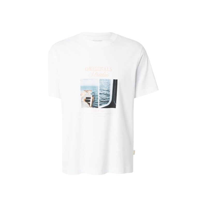 JACK & JONES Tričko JORNORREBRO marine modrá / světlemodrá /
