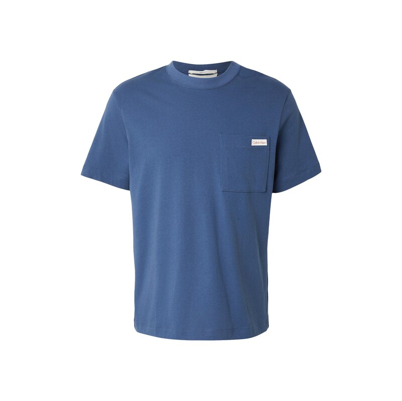 Calvin Klein Jeans Tričko Logo Patch Pocket safírová