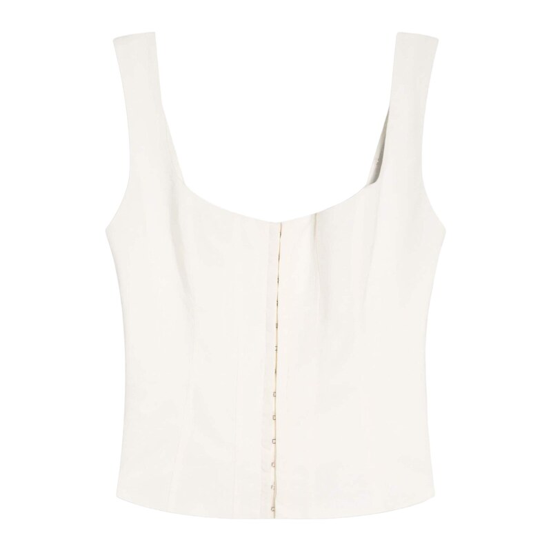 Bershka Top bílá 115422388