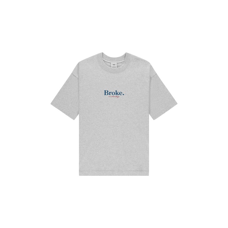 Pockies Tričko Broke modrá / šedý melír / červená