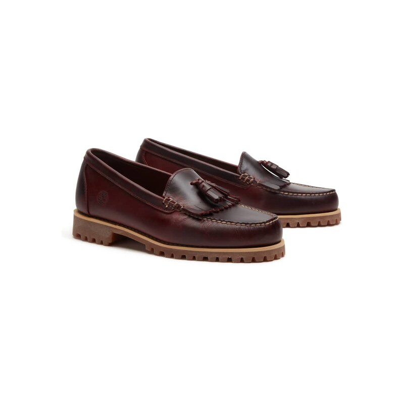 Timberland Authentic 3 eye loafer in burgundy full grain leather