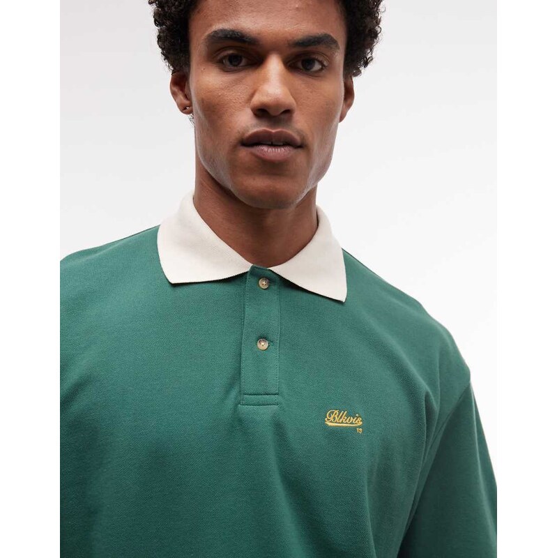 BLKVIS piquee polo shirt in green