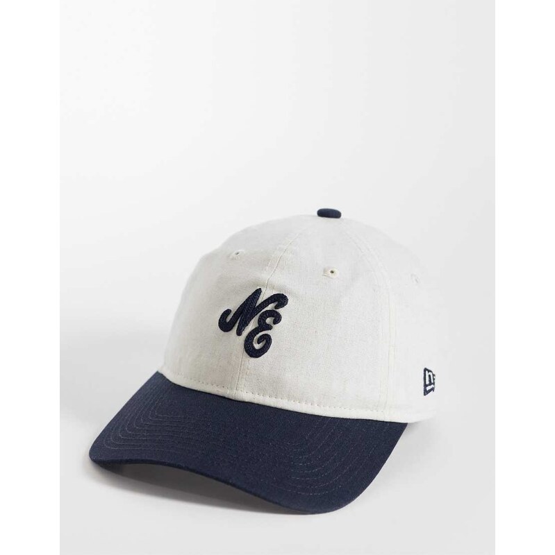 New Era womens 9twenty linen contrast peak cap in multi