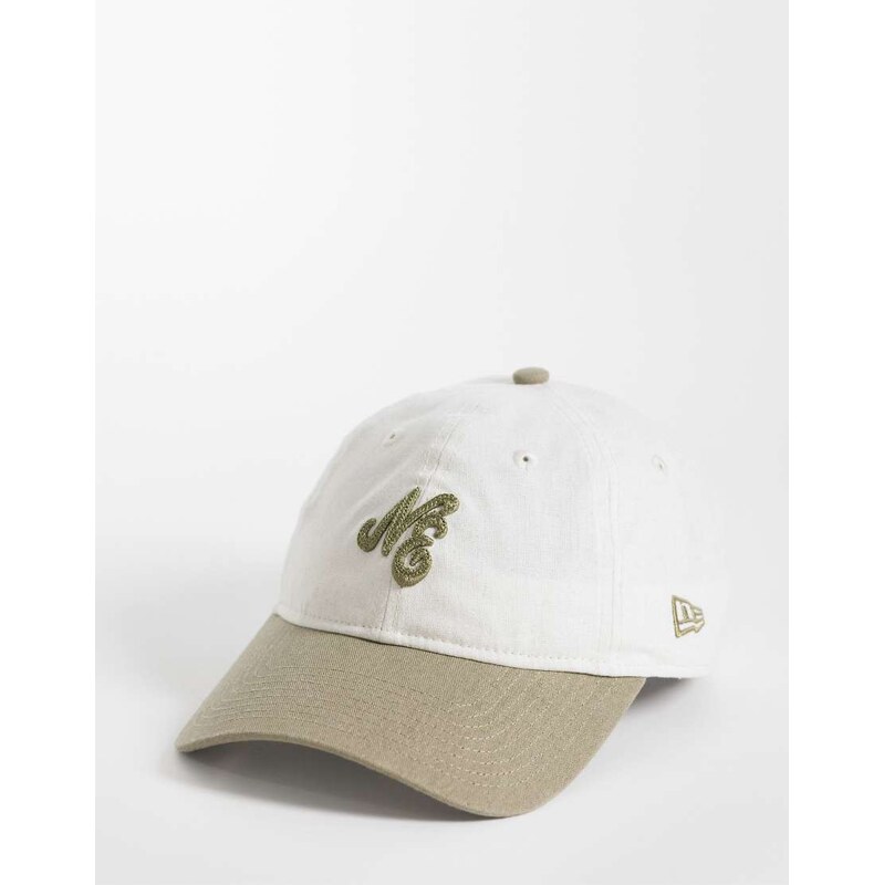 New Era womens 9twenty linen contrast peak cap in multi