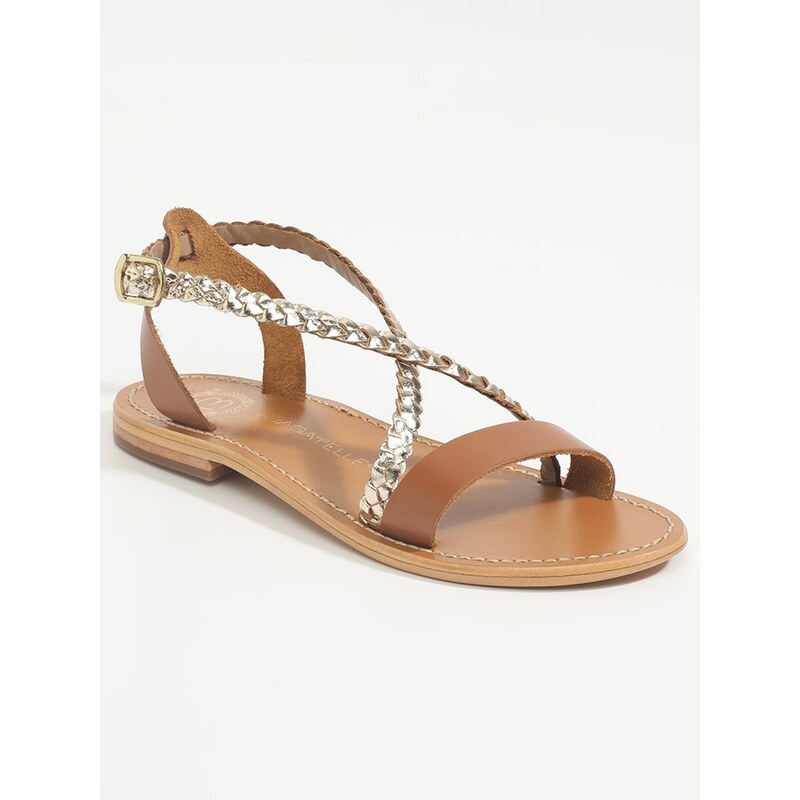 Sandály Les BAGATELLES Gold/ Hellbraun 6768462