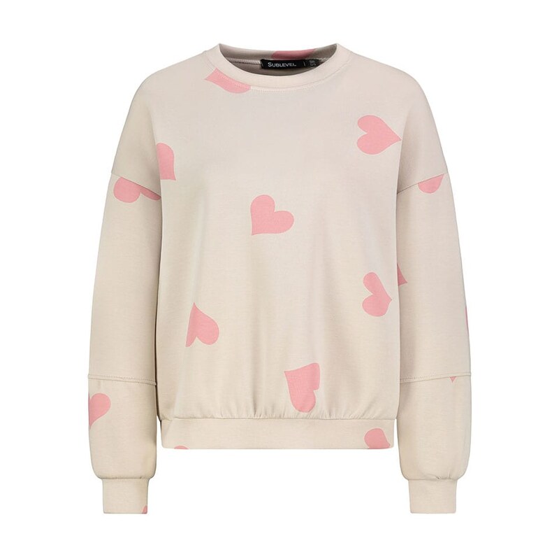 Mikina Sublevel Beige/ Rosa 6723640 115435122