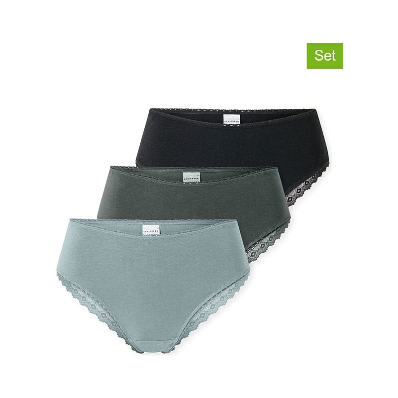 Kalhotky Schiesser Schwarz/ Hellblau 6542120 115431152
