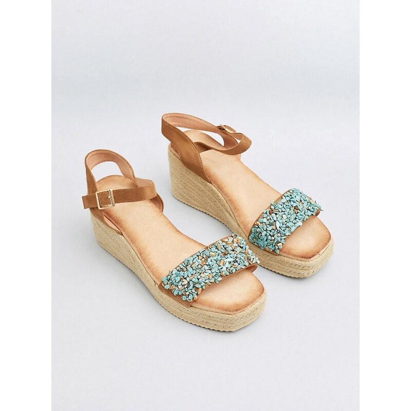 Sandály Bellucci Camel/ Hellblau 8167101