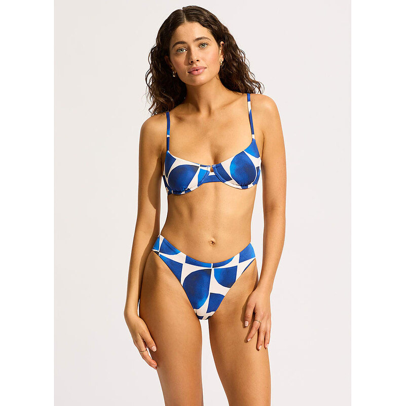 Plavky spodní díl Seafolly Blau/ Weiß 3524597 115448026