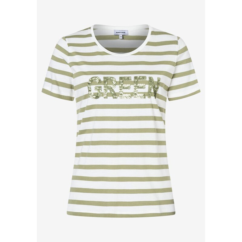 Tričko More & More Weiß/ Khaki 5653764