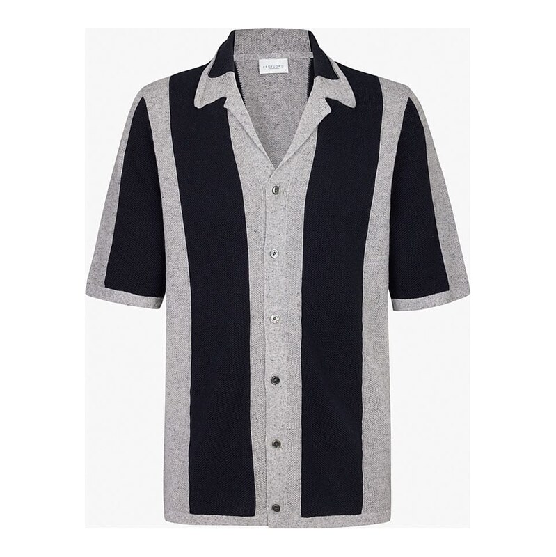 Košile PROFUOMO Schwarz/ Grau 4629848