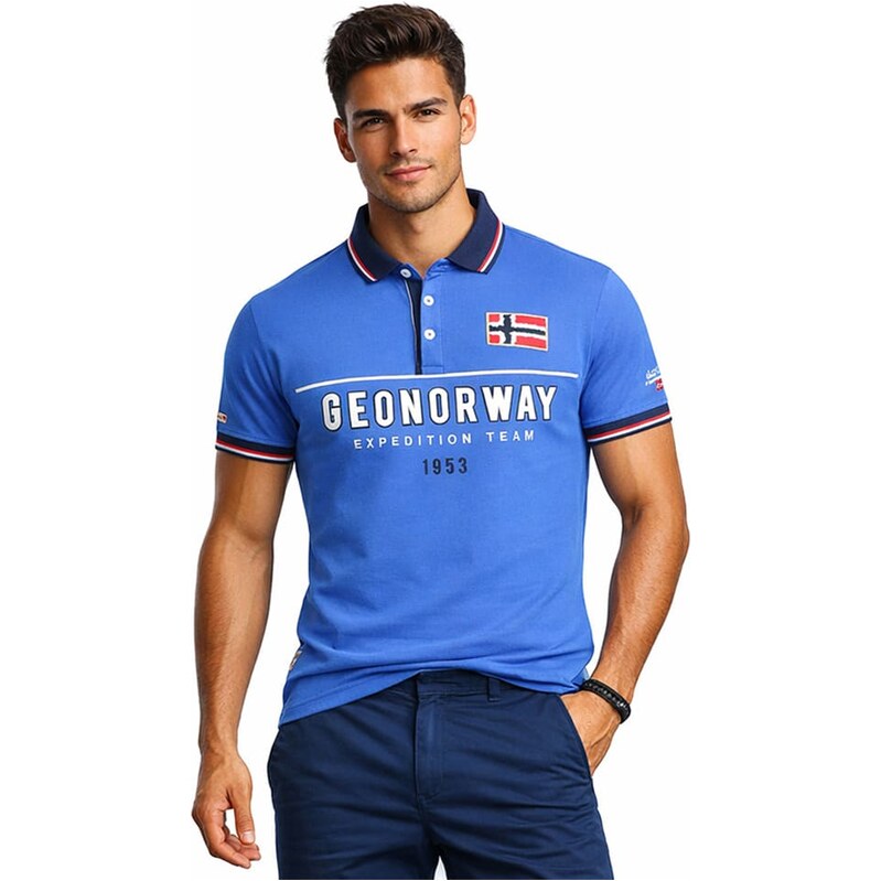 Tričko Geographical Norway Blau 2864584