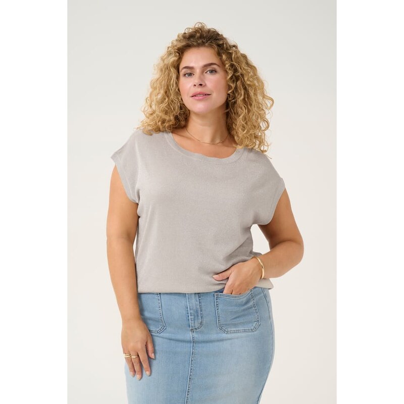 Tričko KAFFE curve Grau 7815562 115448332