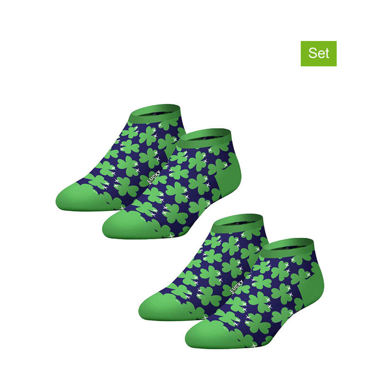 Ponožky Lucky Socks Grün/ Dunkelblau 4689313 115453174