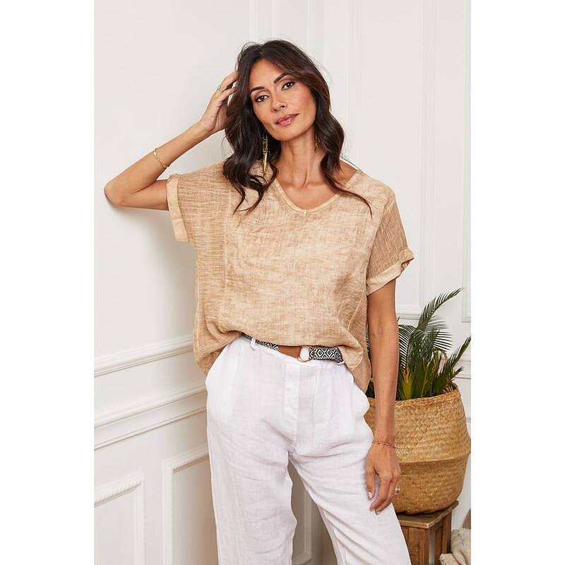 Tričko Fleur de Lin Beige 7425920 115453997