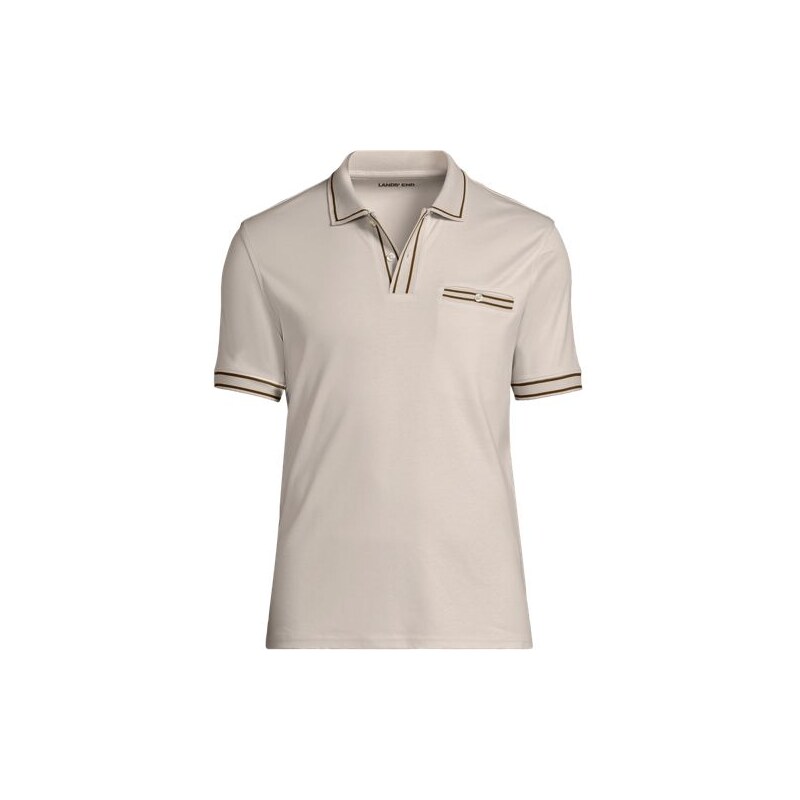 Welt Pocket Supima Polo Shirt, Men, size: L, regular, Ivory,