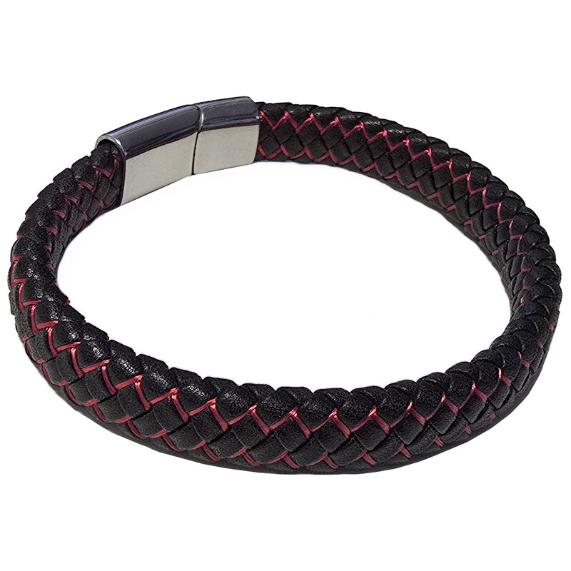www.penezenkylp.cz Kožený náramek RED/BLACK