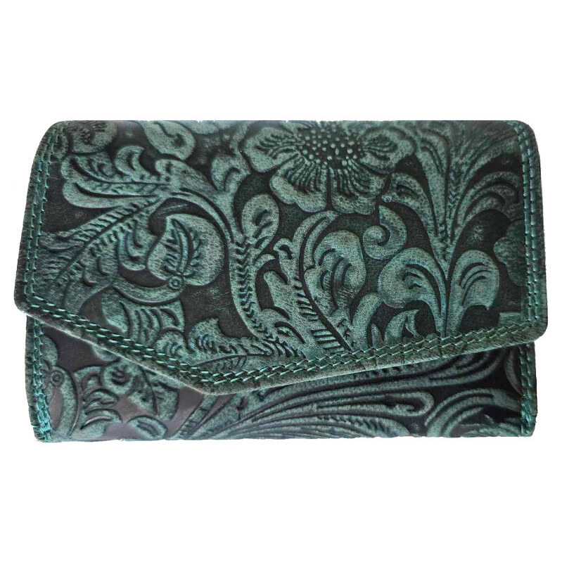www.penezenkylp.cz Kožená dámská peněženka FLOWERY GREEN 115457295
