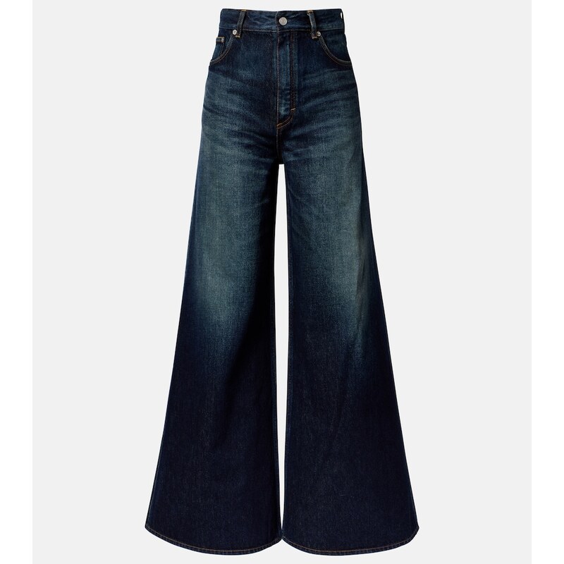 Alaia AlaÃ¯a Faded wide-leg jeans