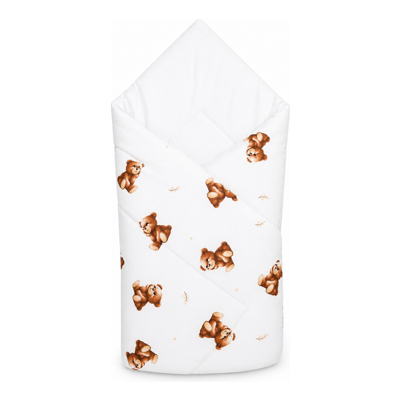Baby Nellys Kojenecká zavinovačka Klasik Bears, bílá 115457923