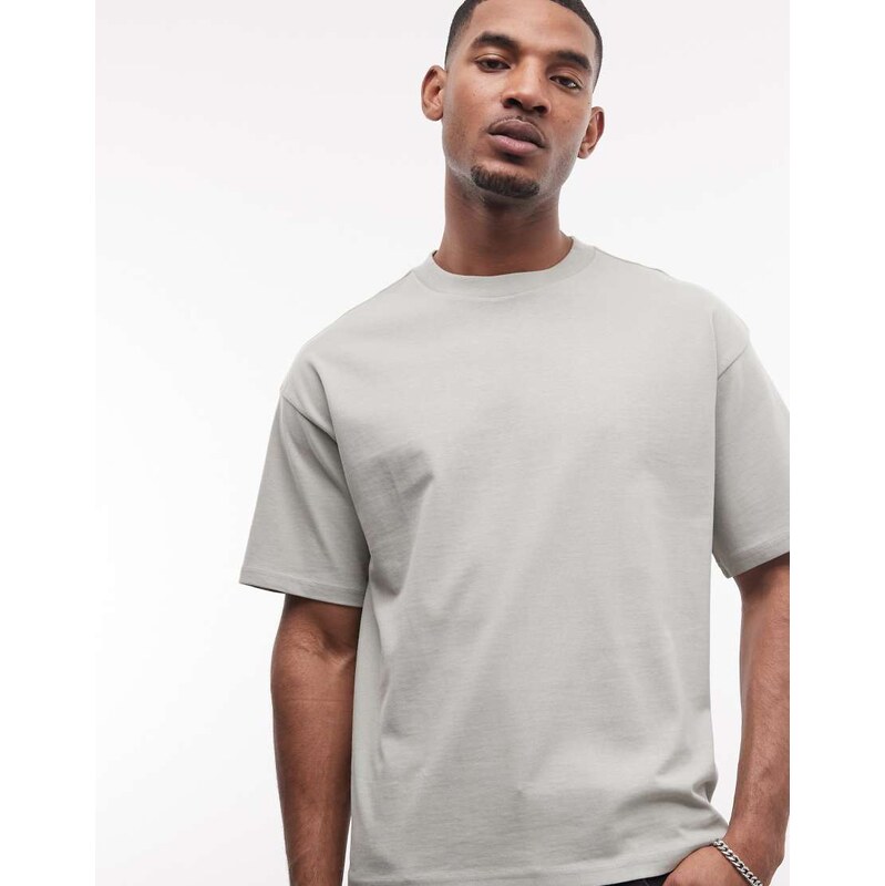 Weekday boxy oversized fit t-shirt in sage-Green