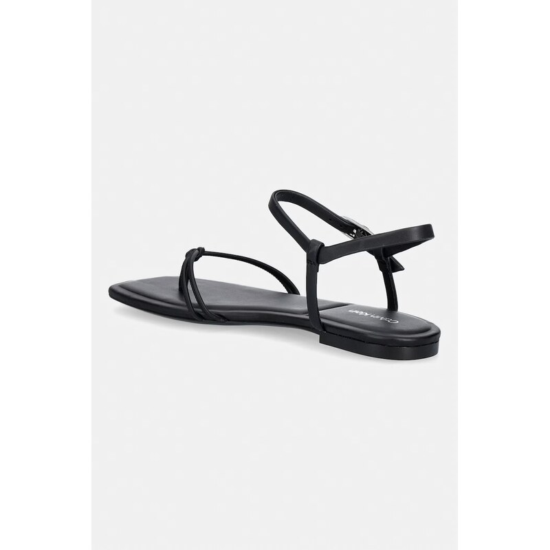 Calvin Klein sandály dámské SQUARE FLAT SANDAL STRAP LTH