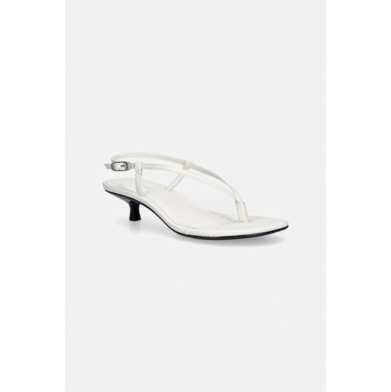 Calvin Klein sandály kožené KITT HEEL SNDL STRAPPY SLING LTH
