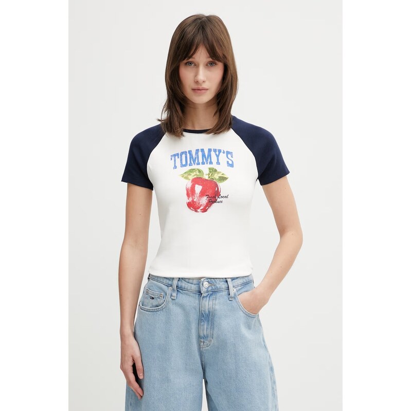 Tommy Jeans tričko dámské bavlněné s elastanem